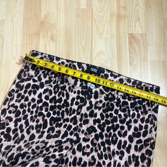 Paige Women’s HOXTON Ankle Pants Sz 32 Cheetah Animal Print Stretch Casual trend - Picture 5 of 9
